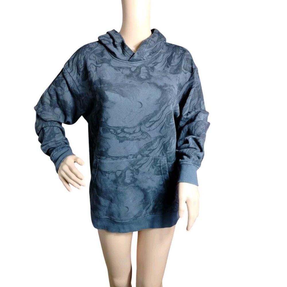 H&M Hoodie Women's Large Grey‎ Marble Streetwear Streetstyle Urban Comfycore